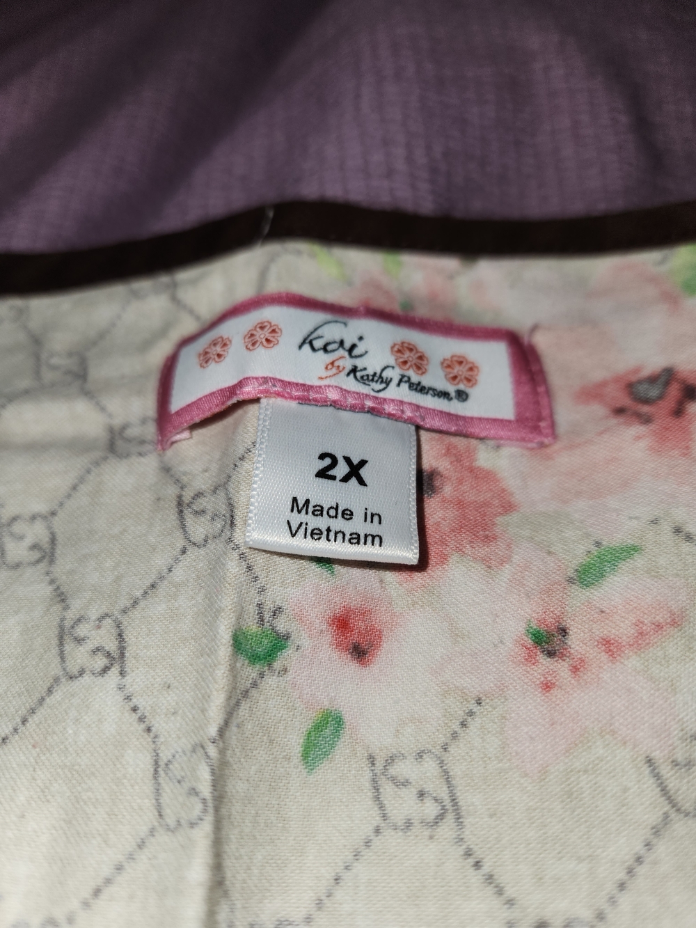 Koi by Kathy Peterson Floral Scrub Top - Pink & Green Accents